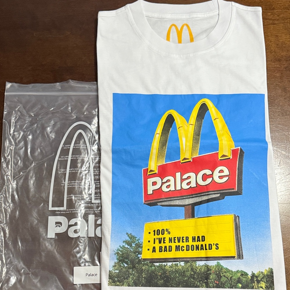 PALACE White T-Shirt with McDonald's Graphic
